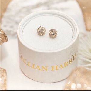 Hillberg & Berk x Jillian Harris champagne sparkle ball earrings